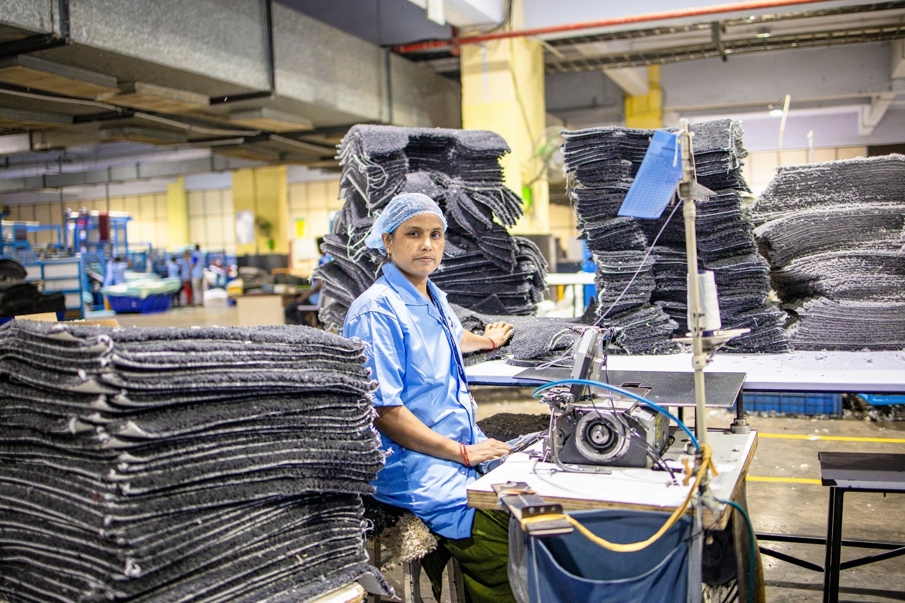 Worker in an Indian manufacturing facility